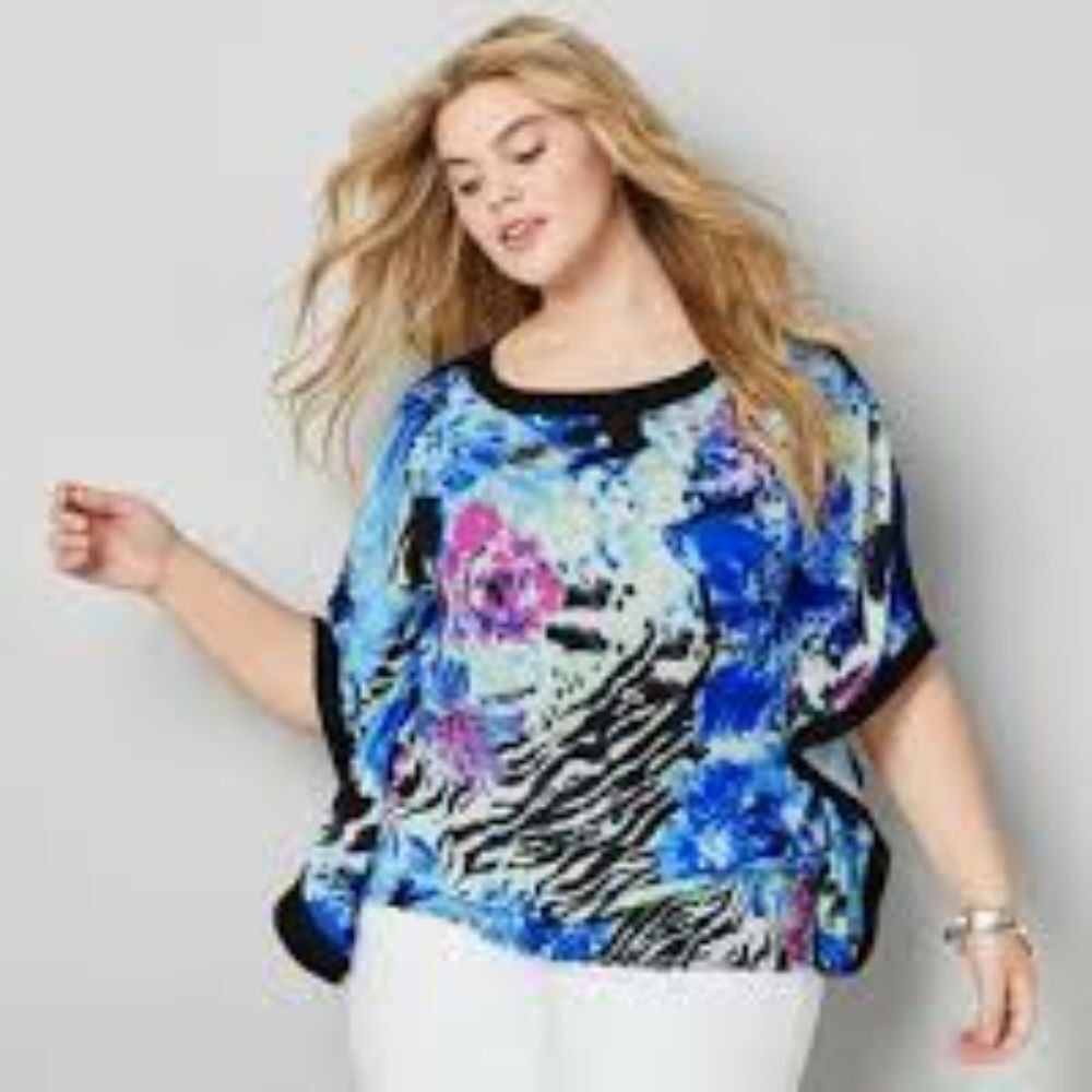 Avenue floral animal smocked Blouse Top Size 22/24